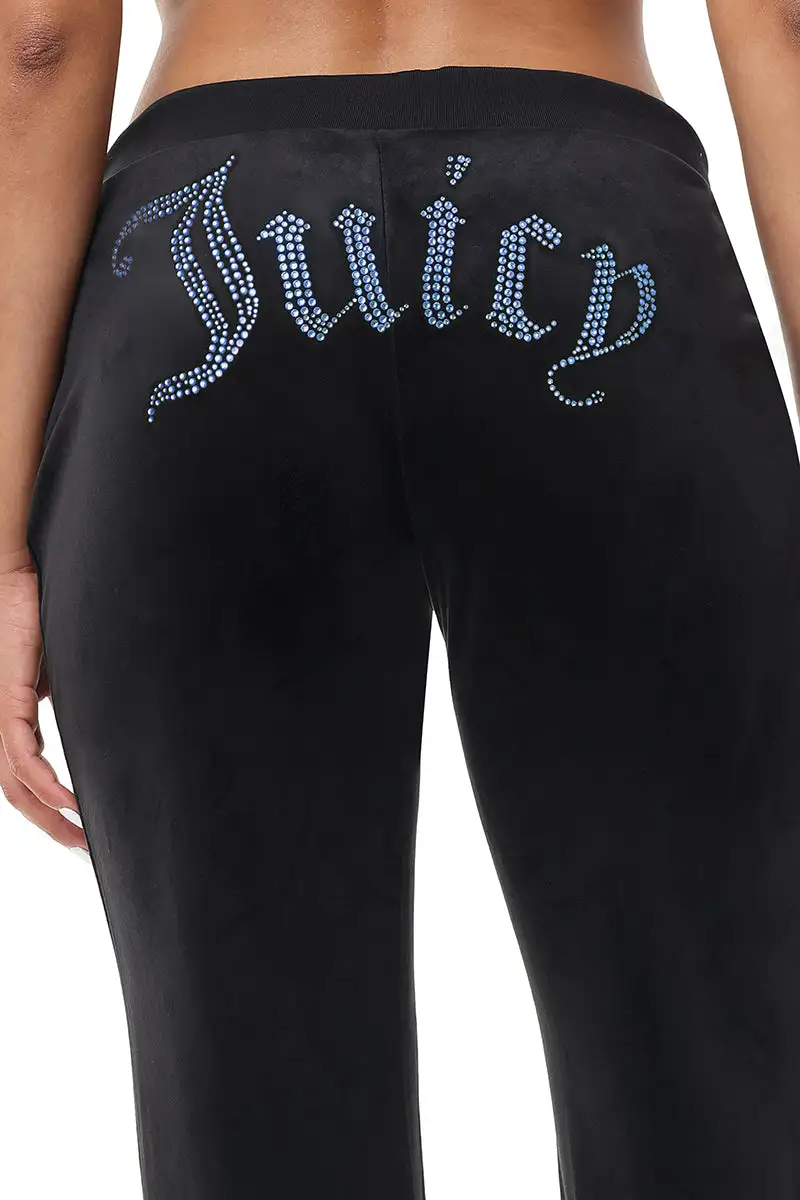 Technicolor Big Bling Velour Track Pants
