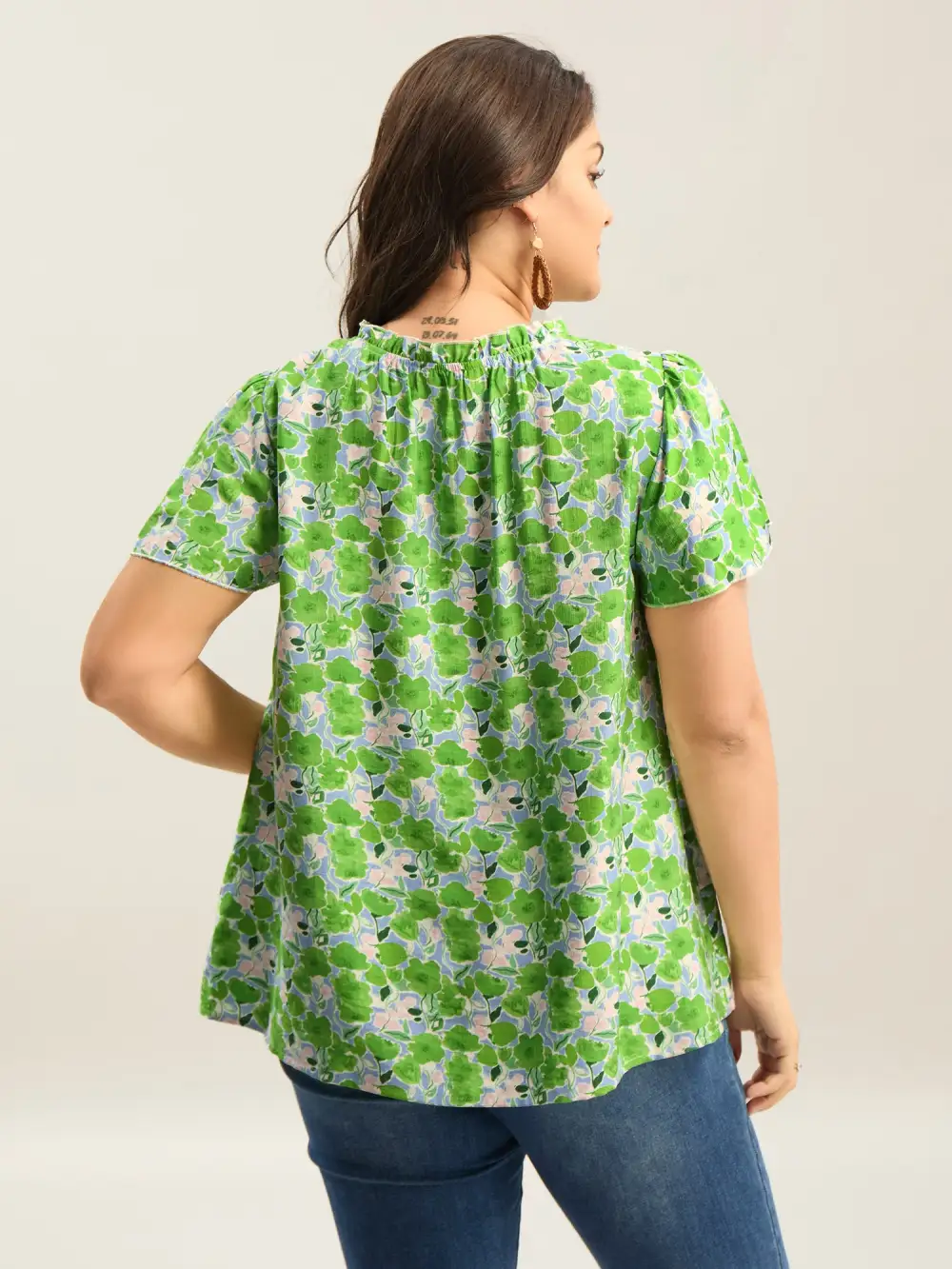 In Full Bloom Mock Neck Shirt