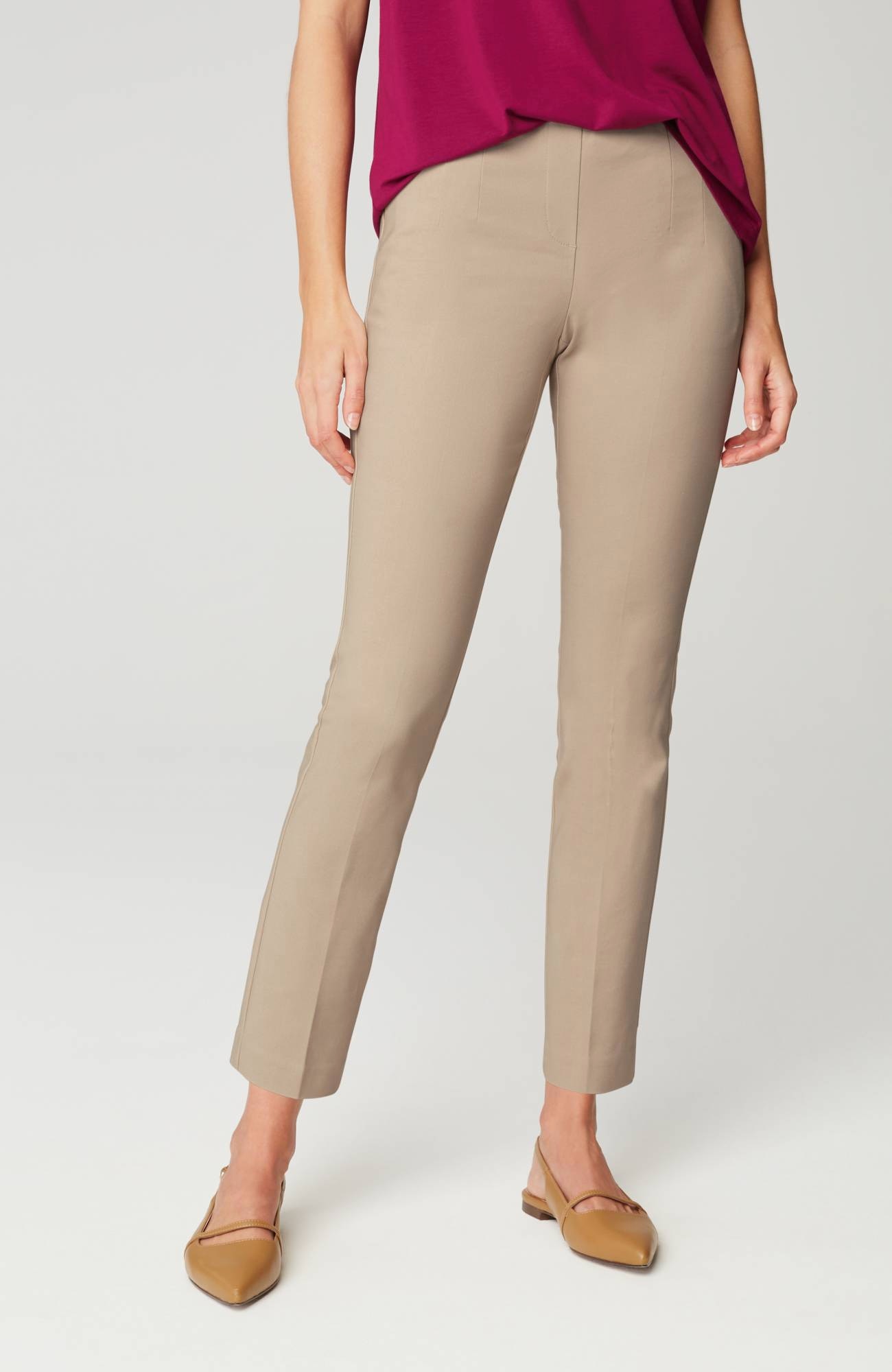 Versatile Cotton-Stretch Slim-Leg Pants