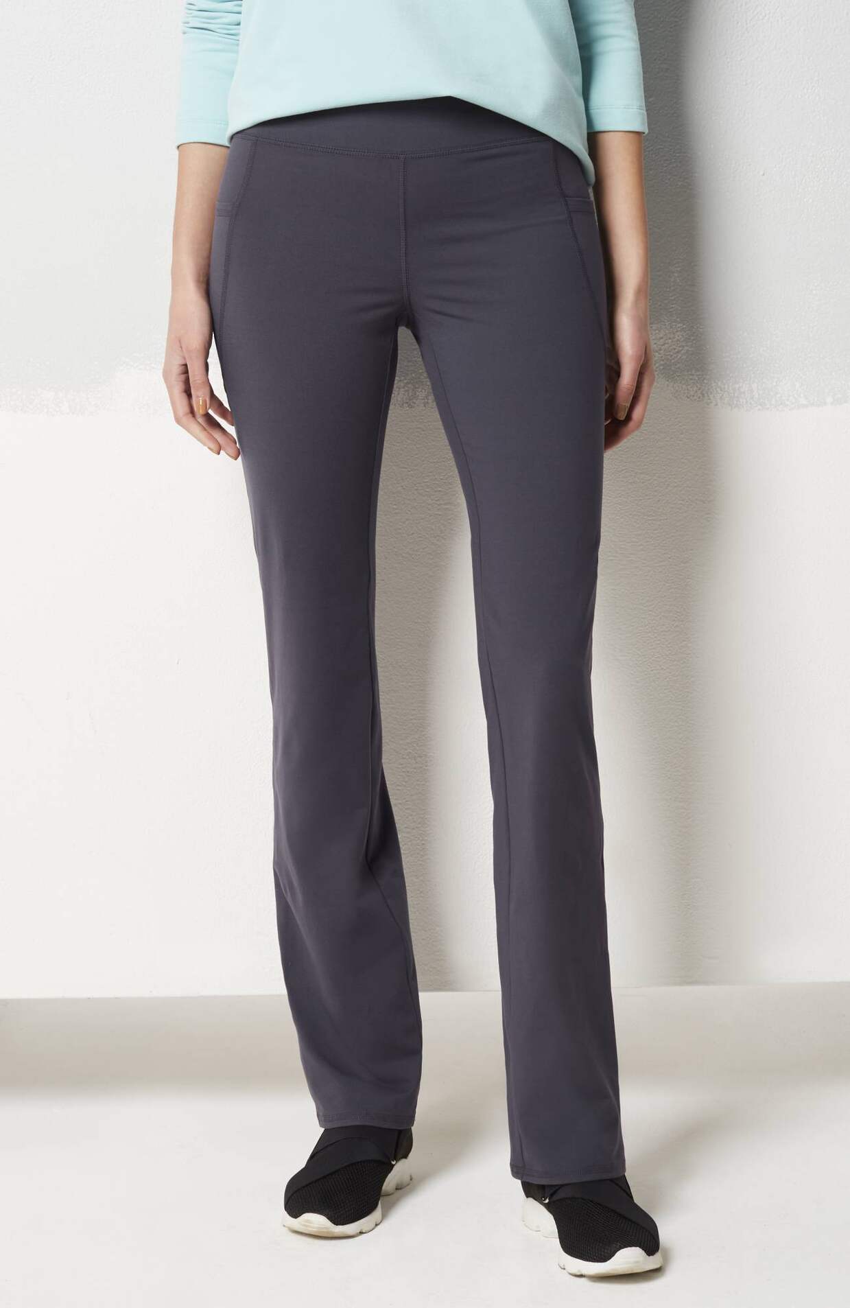fit performance high-rise boot-cut pants