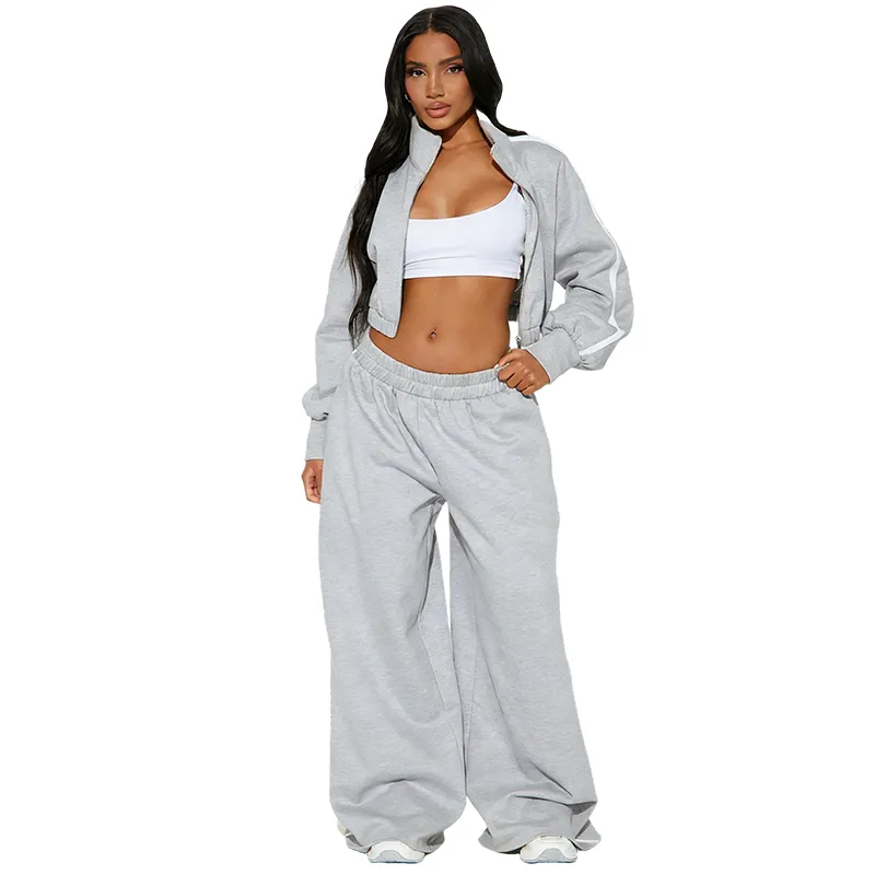 Women's loose-fitting wool lining suit