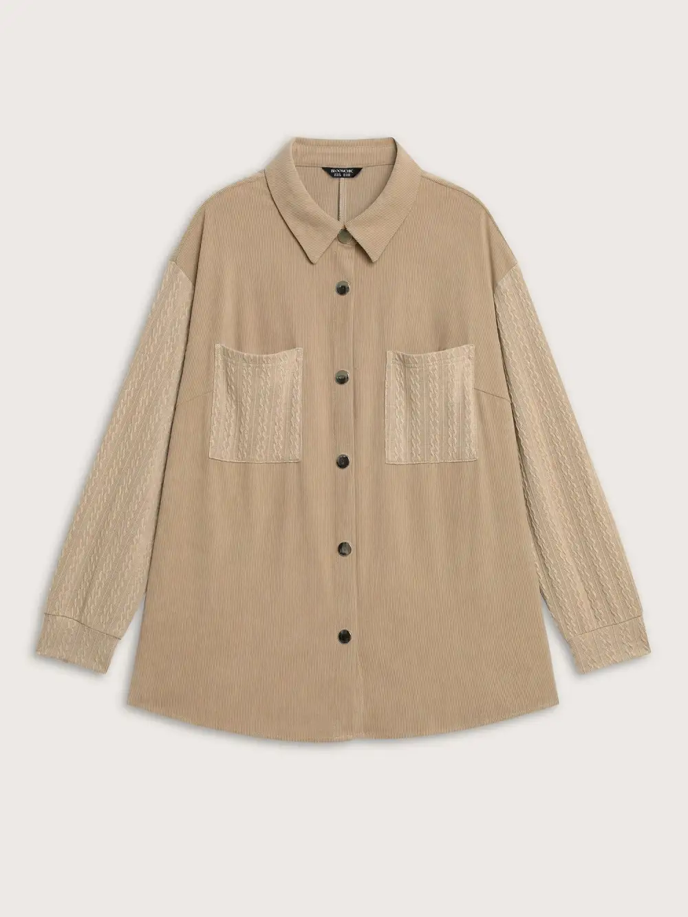 High-Low Hem Color Contrast Jacket