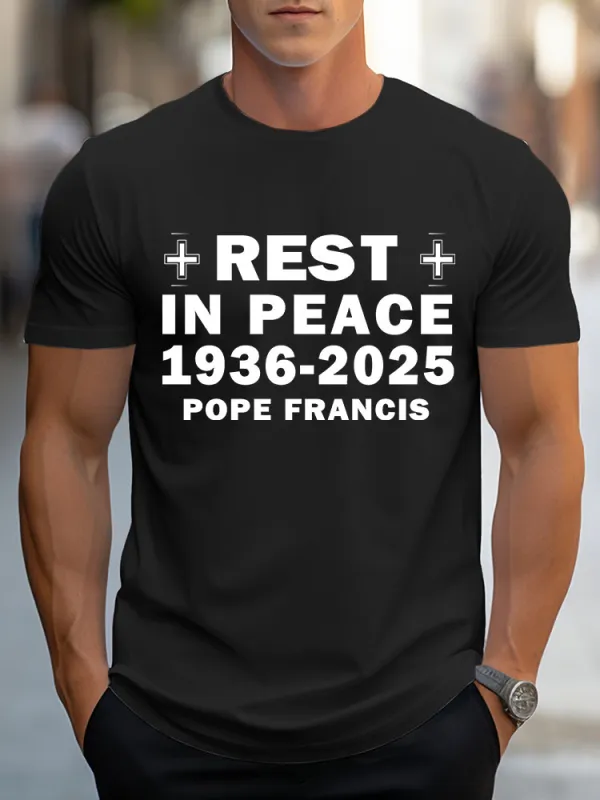 Men'S Rest In Peace 1936-2025 Pope Francis T-Shirt