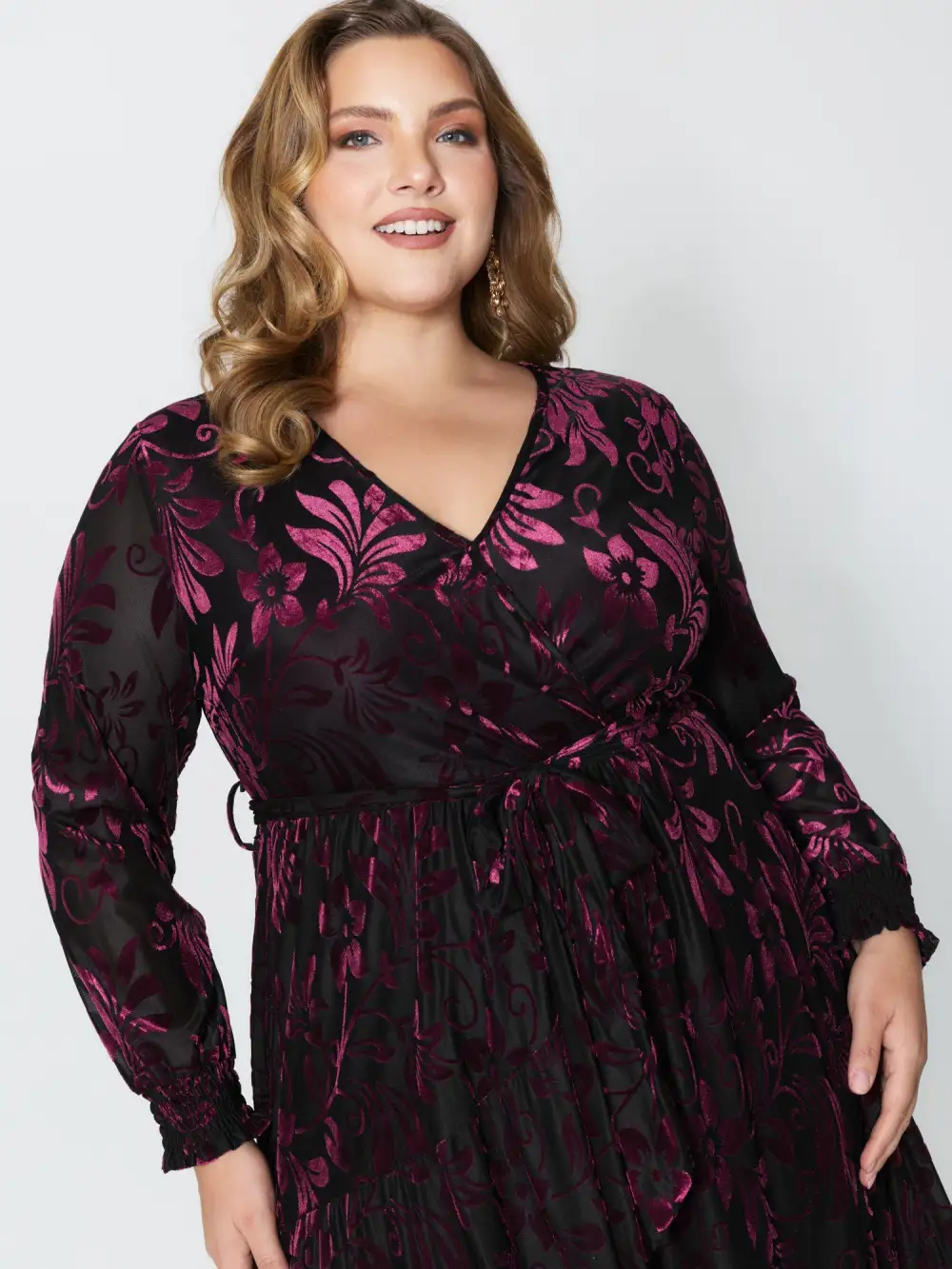 Shimmery Stretchy Velvet Shirred Maxi Dress