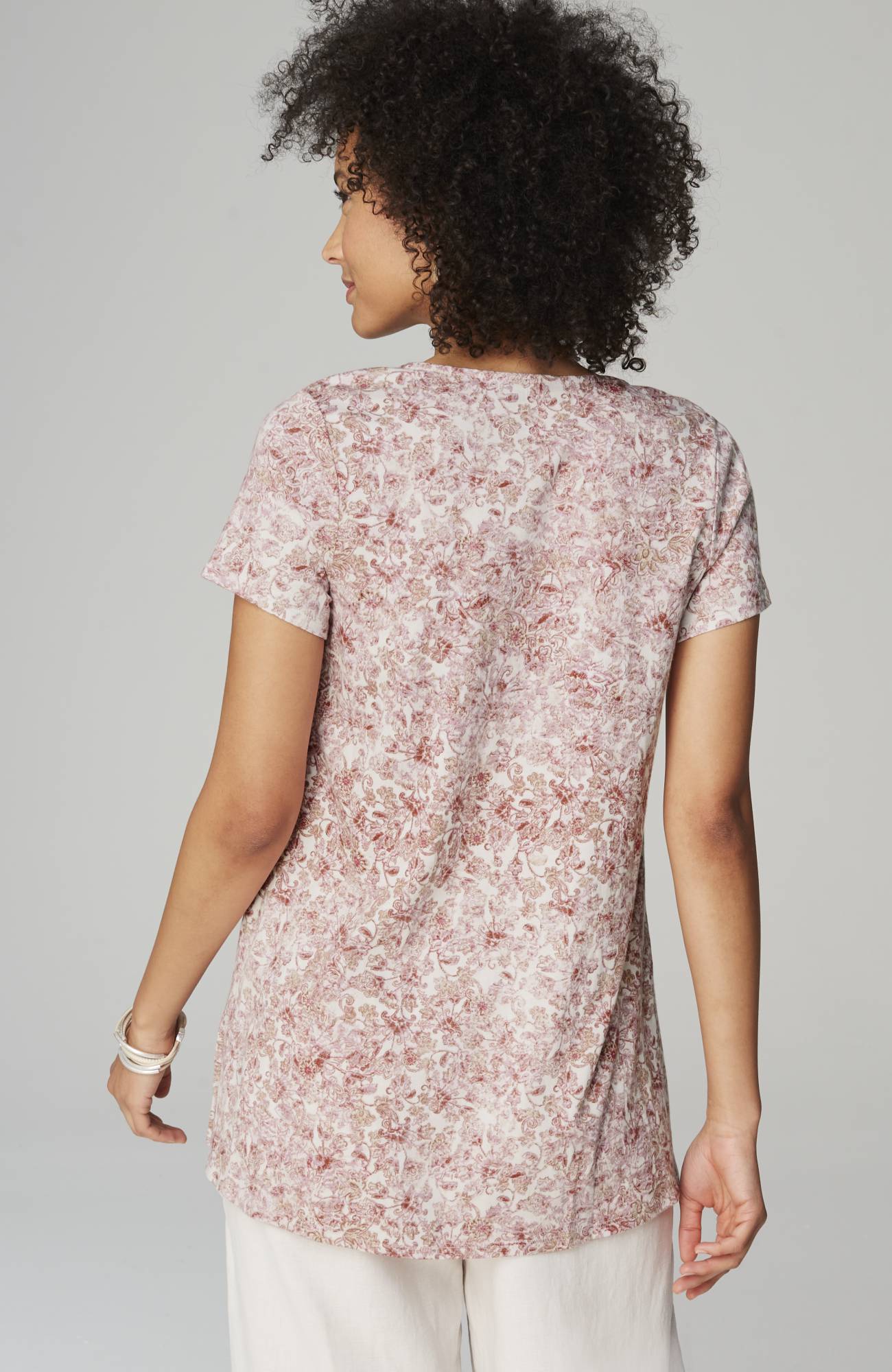pure jill side-slit elliptical tee