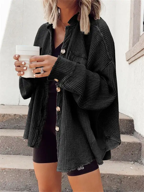 Fashion Lapel Double Pocket Panel Jacket