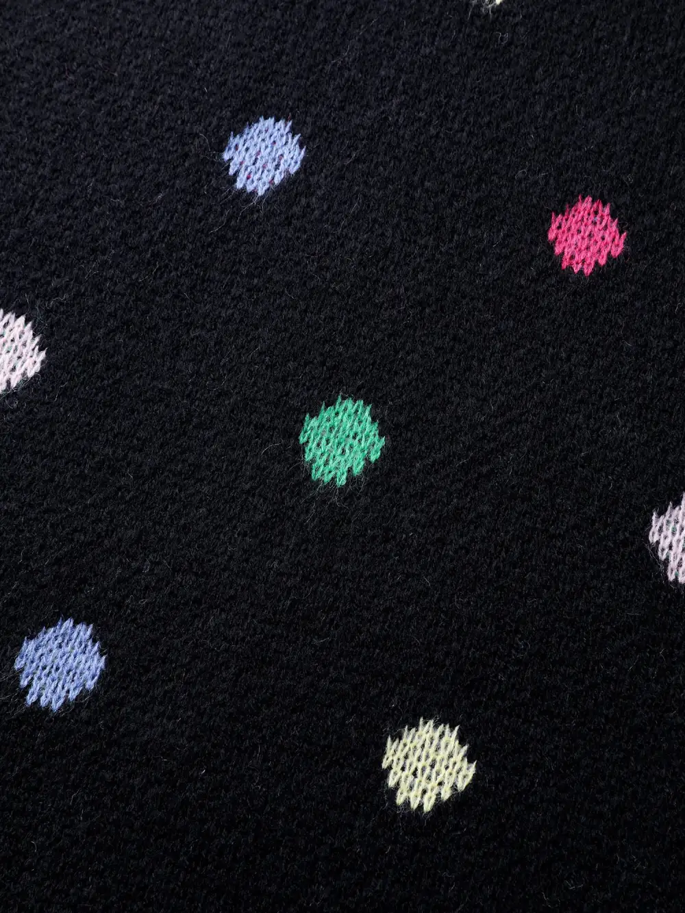 Colorful Polka Dots Jacquard Pullover