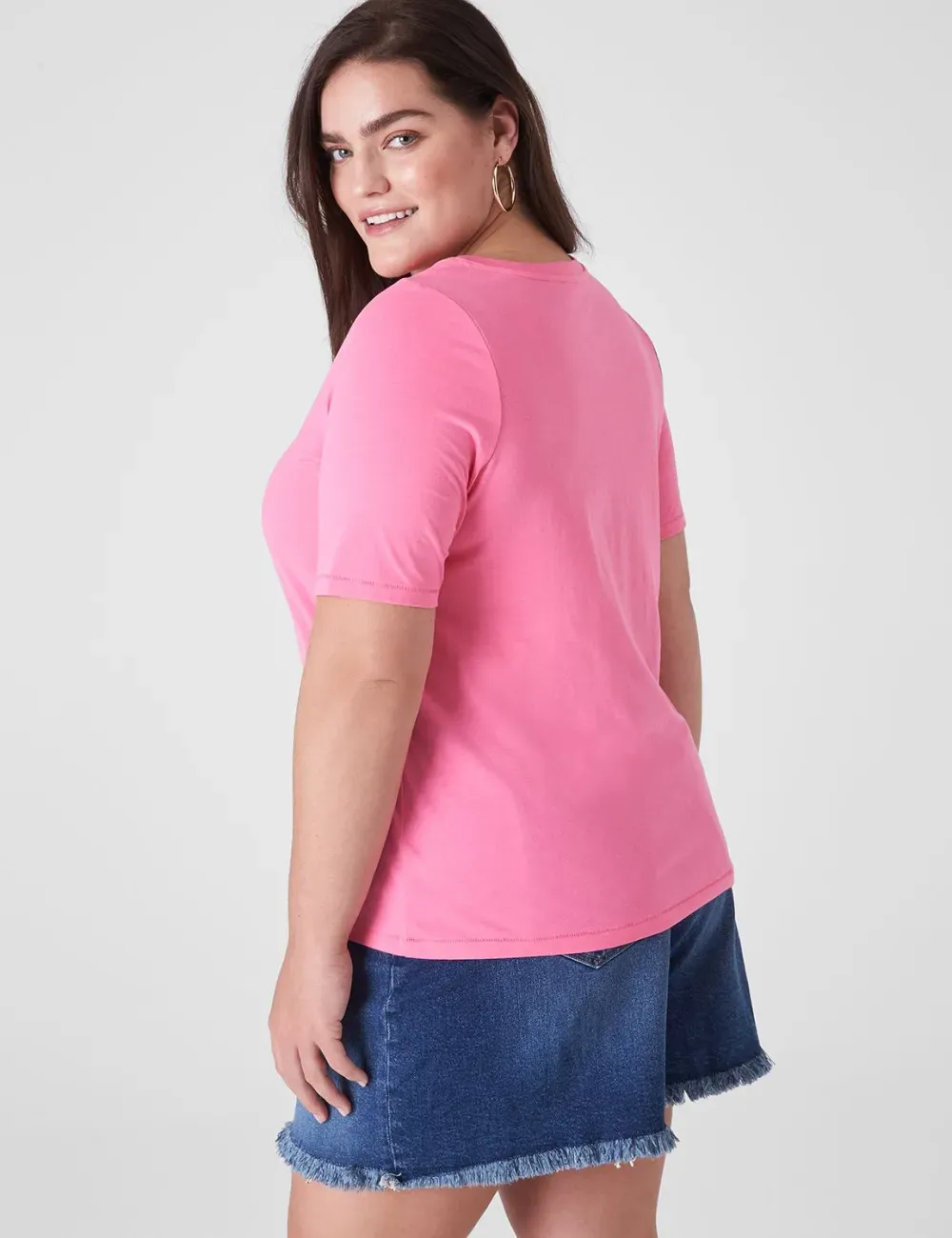 Modern Perfect Sleeve V-Neck Tee