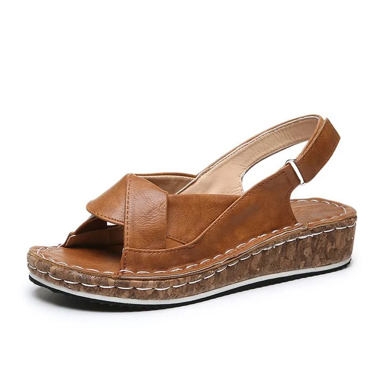 Women's Buckle Flat Heel Sandals