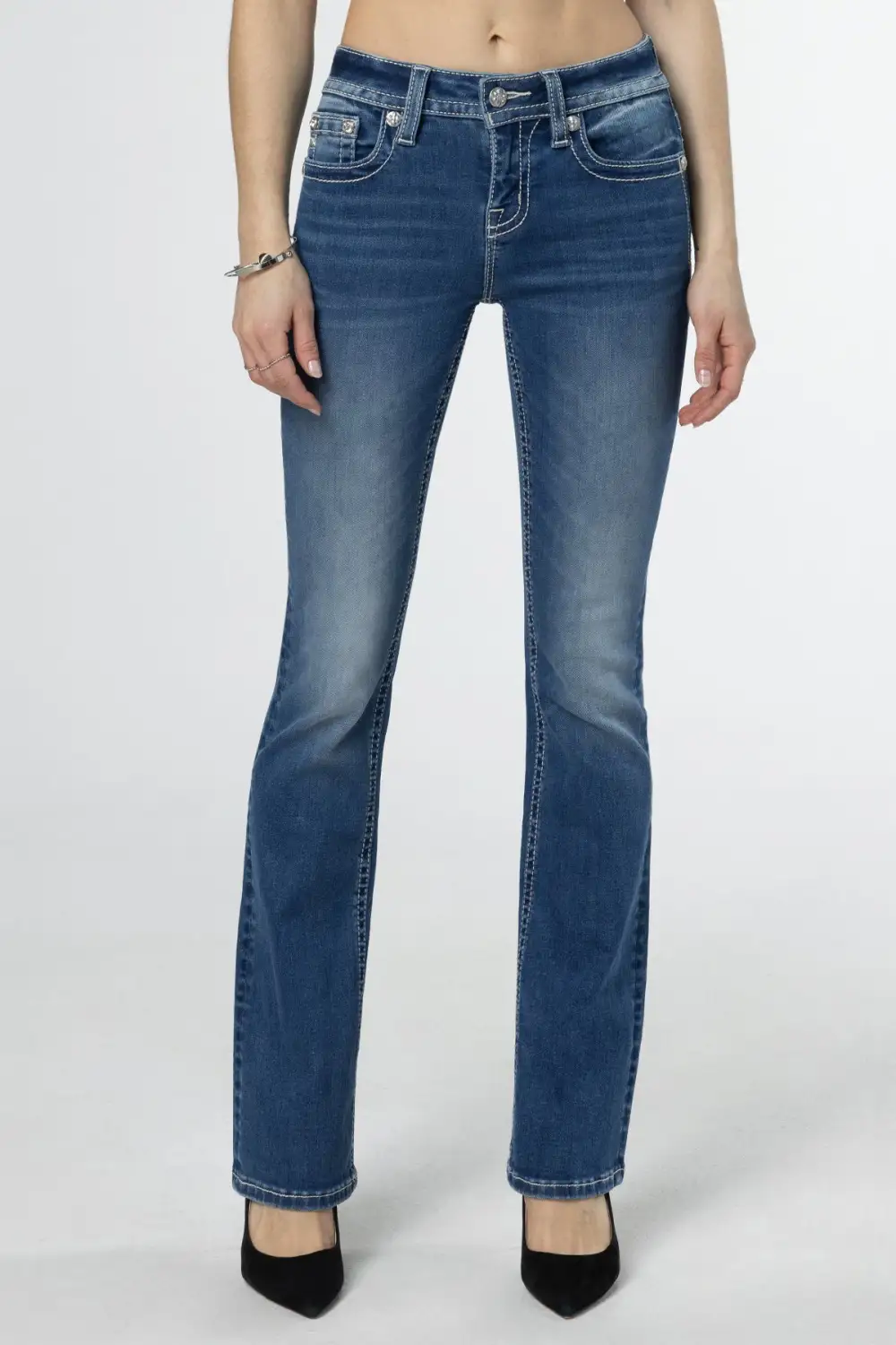 Silver Western Charm Bootcut Jeans