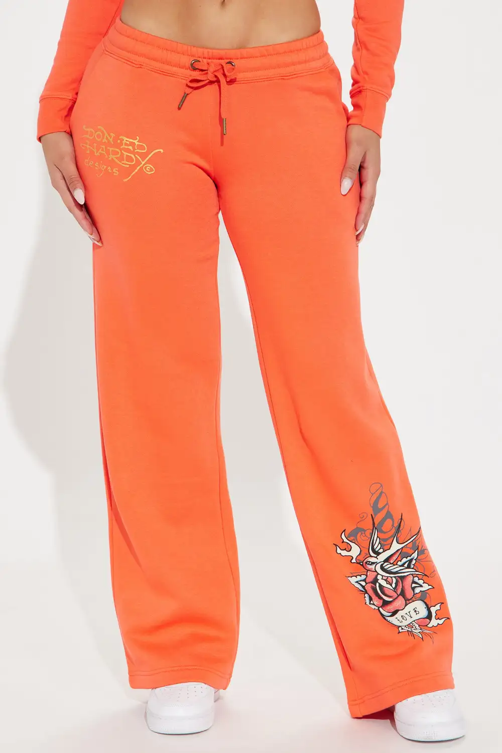 Ed Hardy Panther Rose Pant - Peach
