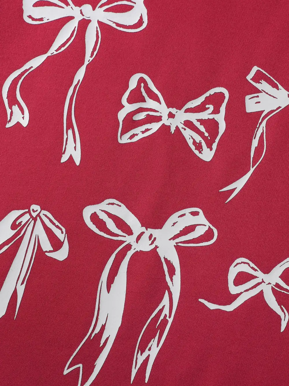 Holiday Bowknot Round Neck Sweatshirt