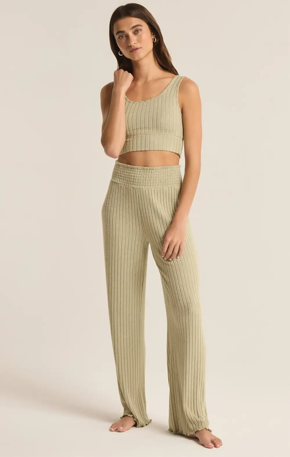 Zoe Silky Rib Tank Bra