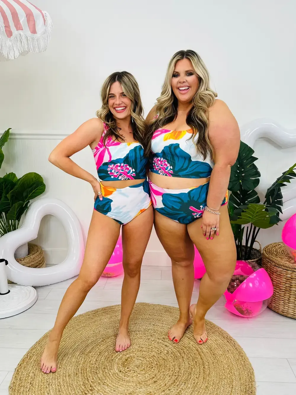 The Olivia Swim Top in Flower Power