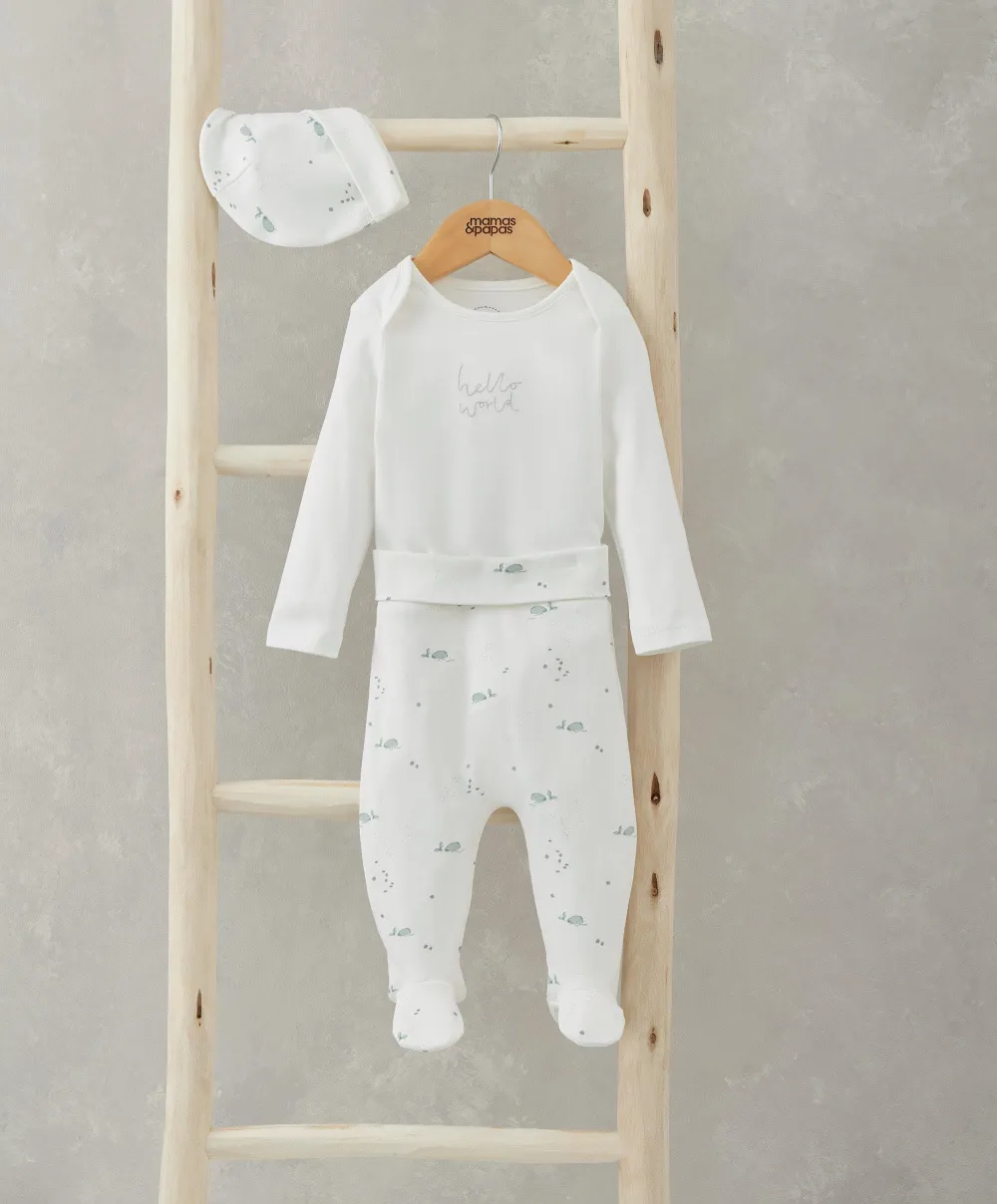 My First Outfit Set (3 Piece) - Whale