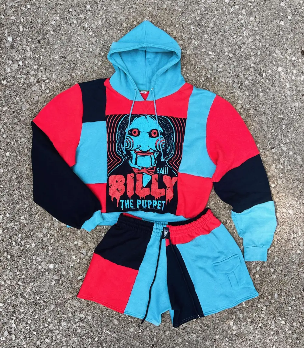 2 piece set tops and bottoms how perfect and cozy piece for your Halloween day
