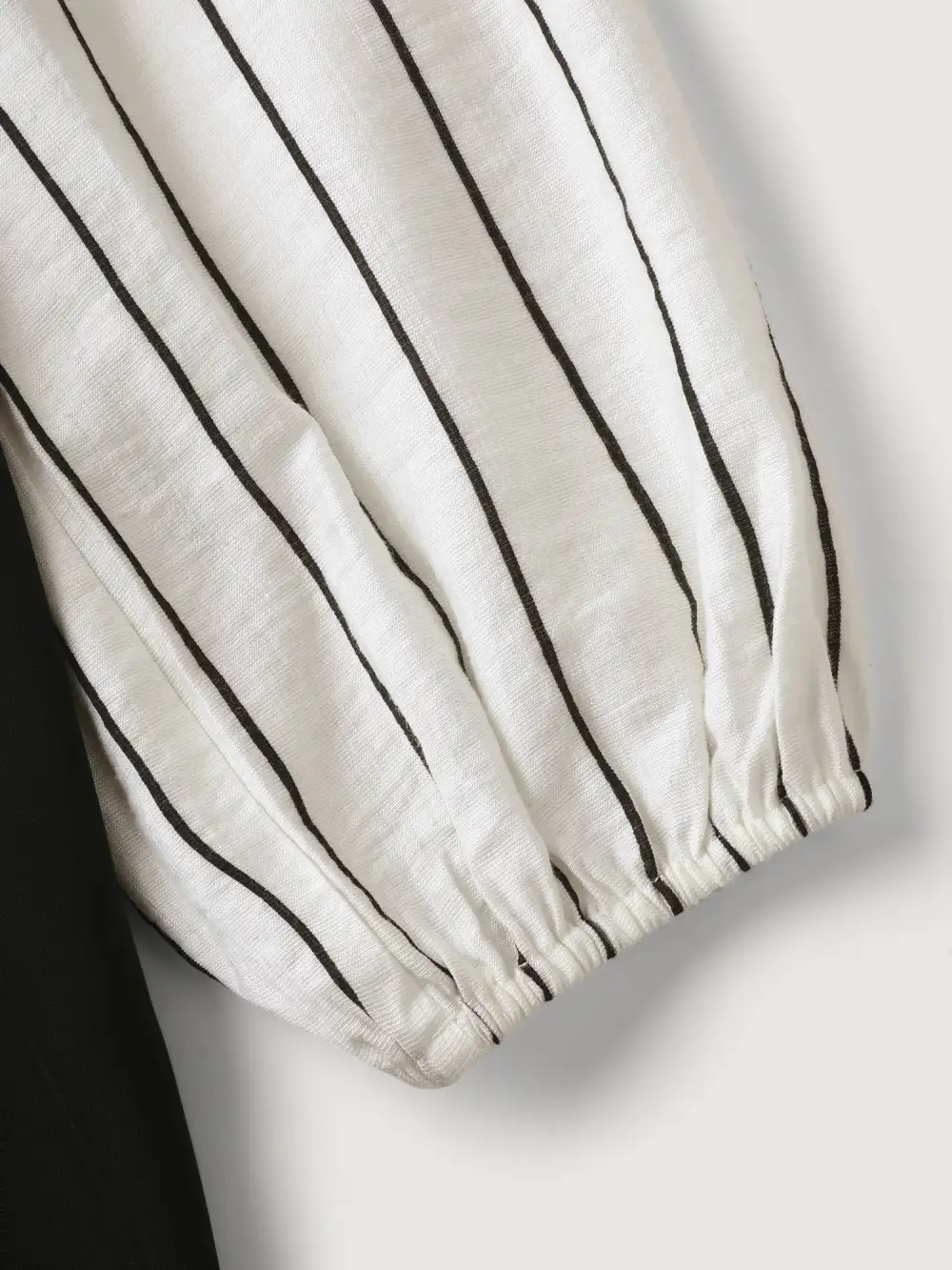 2-in-1 Button Vest Striped Blouse