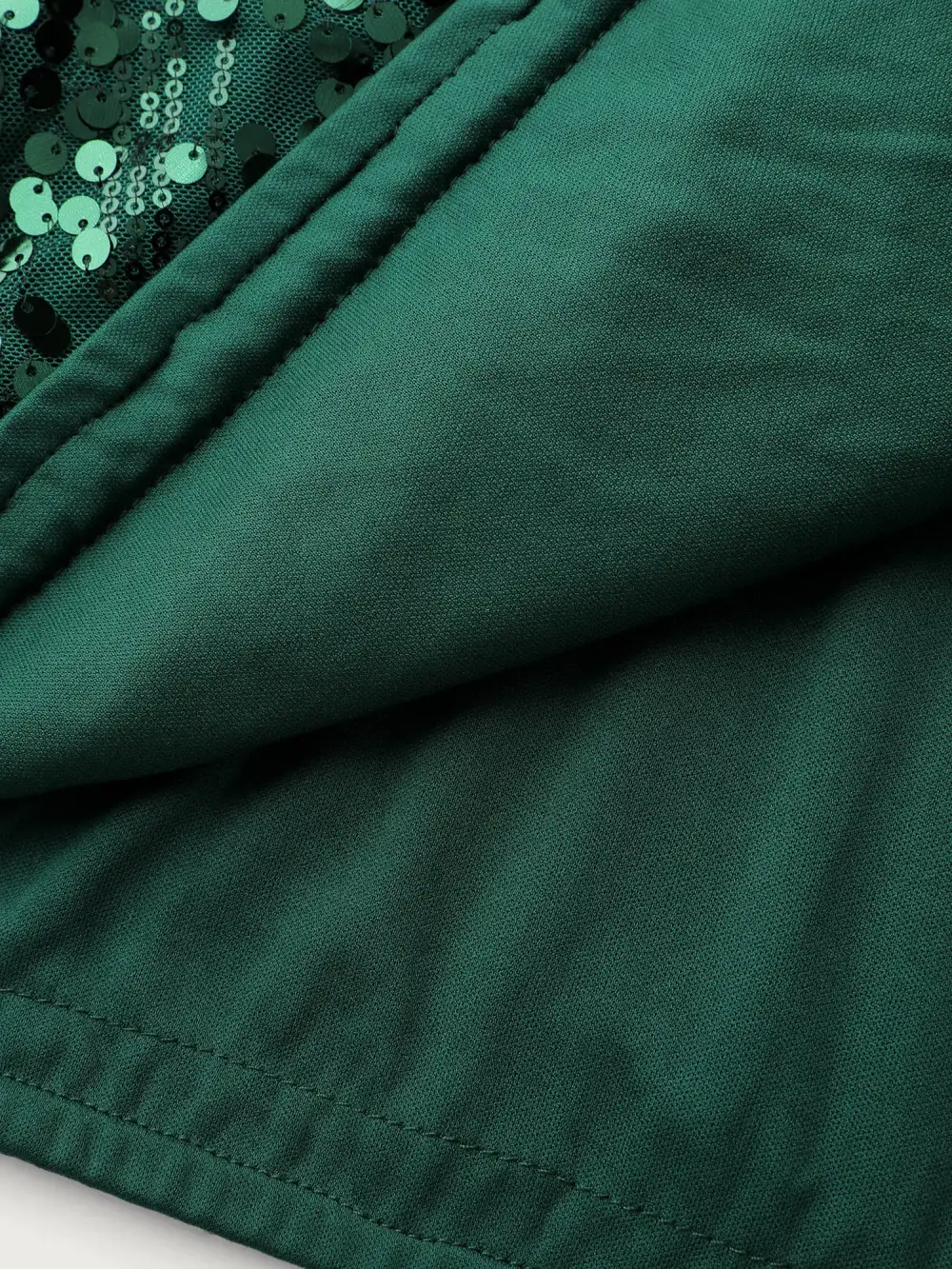 Shimmery Sequin Wrap V-Neck Blouse