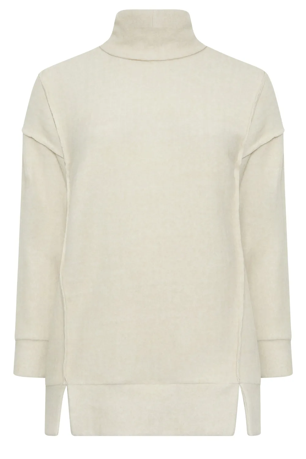 YOURS LUXURY Curve Grey Soft Touch Turtle Neck Jumper