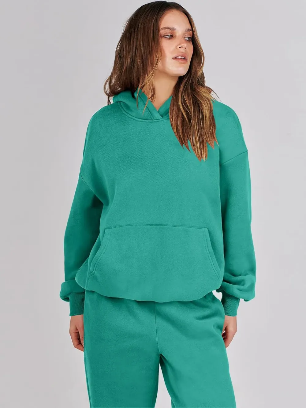 (Clearance Sale $1.99⚡) 2024 Women's Fall Oversized Casual Hoodie Two Piece Sweatshirt Jogging Pants Sweatshirt Set