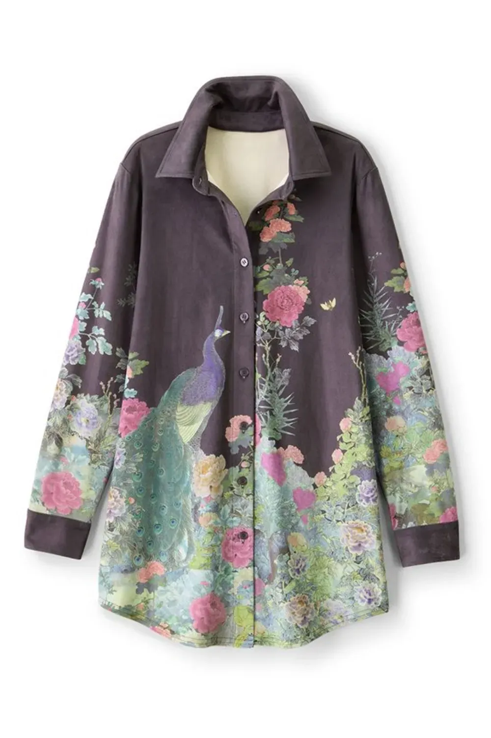 Day To Dusk Faux Suede Big Shirt