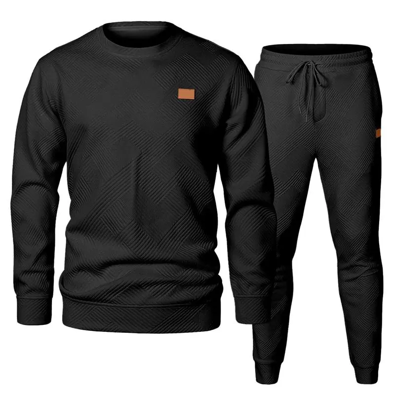 Plus Size Men's Casual Tracksuit Set