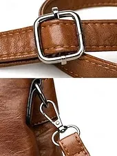 Women's Large Faux Leather Shoulder Tote Bag with Multiple Pockets, Stylish Handbag for Work, Travel and Everyday Use