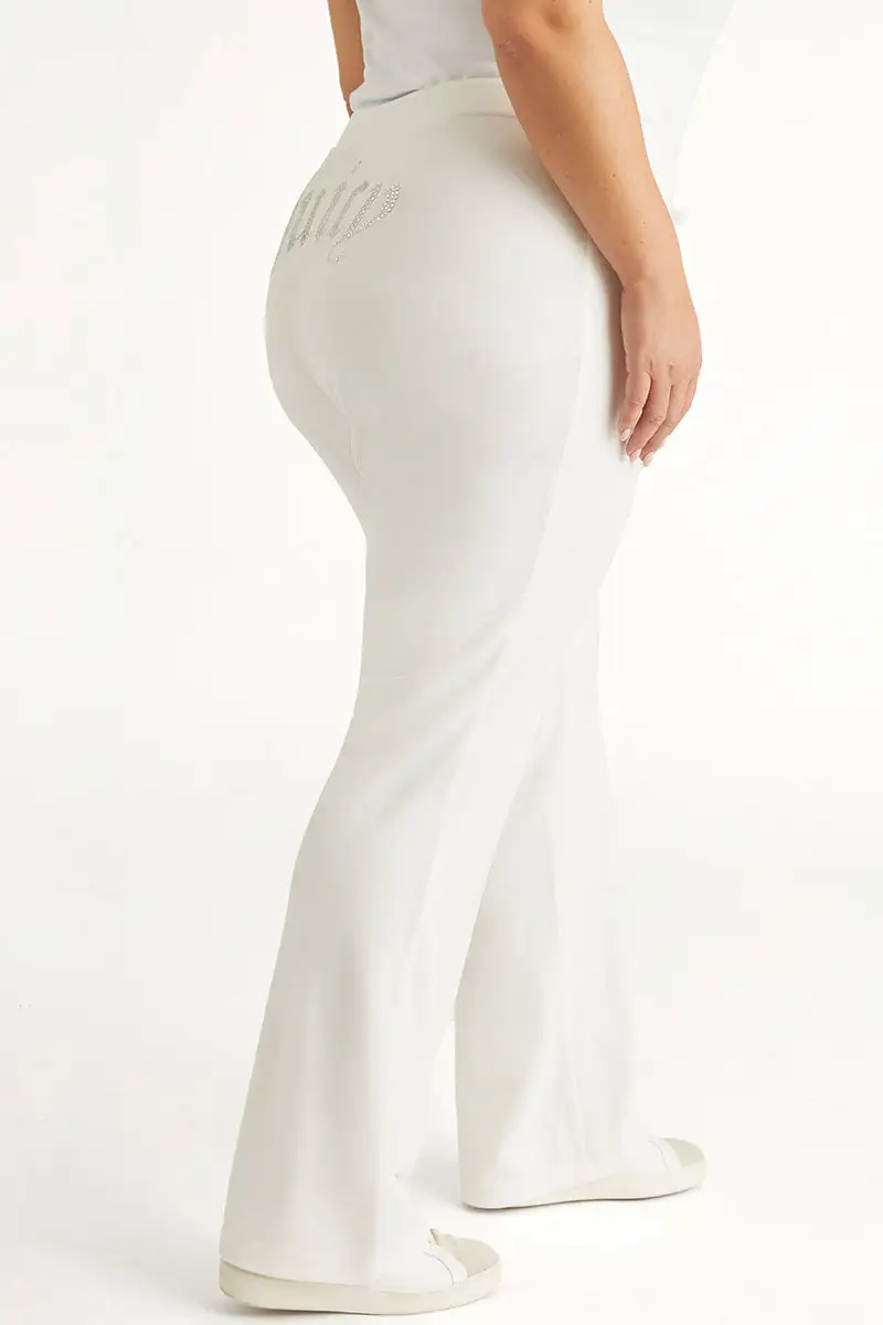 Plus-Size OG Big Bling Velour Track Pants