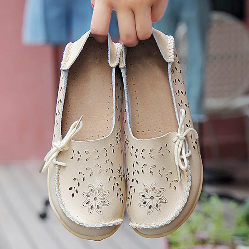 New Hollow Leather Casual Shoes