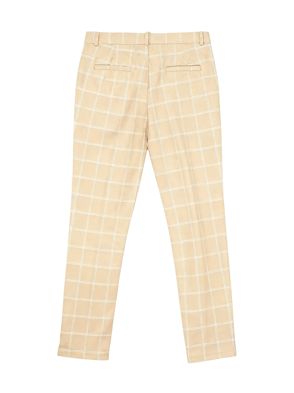 Men's Plaid Button-Fly Slim Trousers (Pocket Design) - Work/Daily, All Seasons