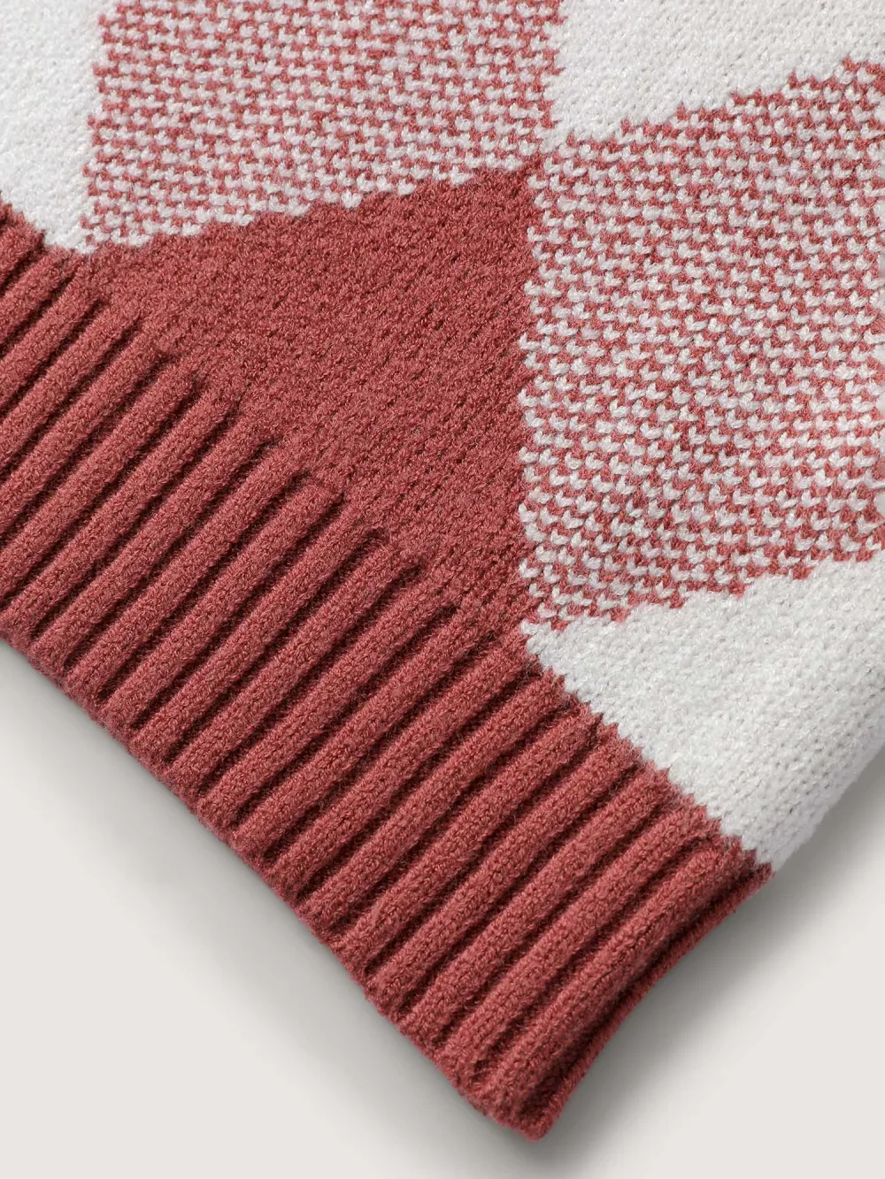 Checkered Color Contrast Pullover