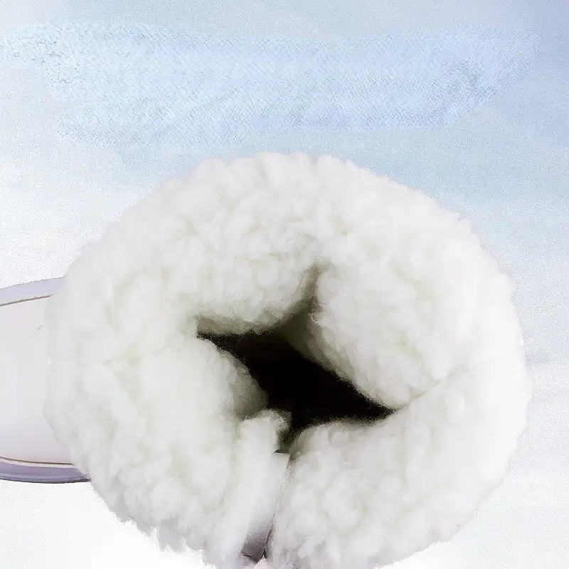 Winter fleece women's snow boots non-slip warm mid-barrel thickened casual cotton boots non-slip plus size women's cotton shoes