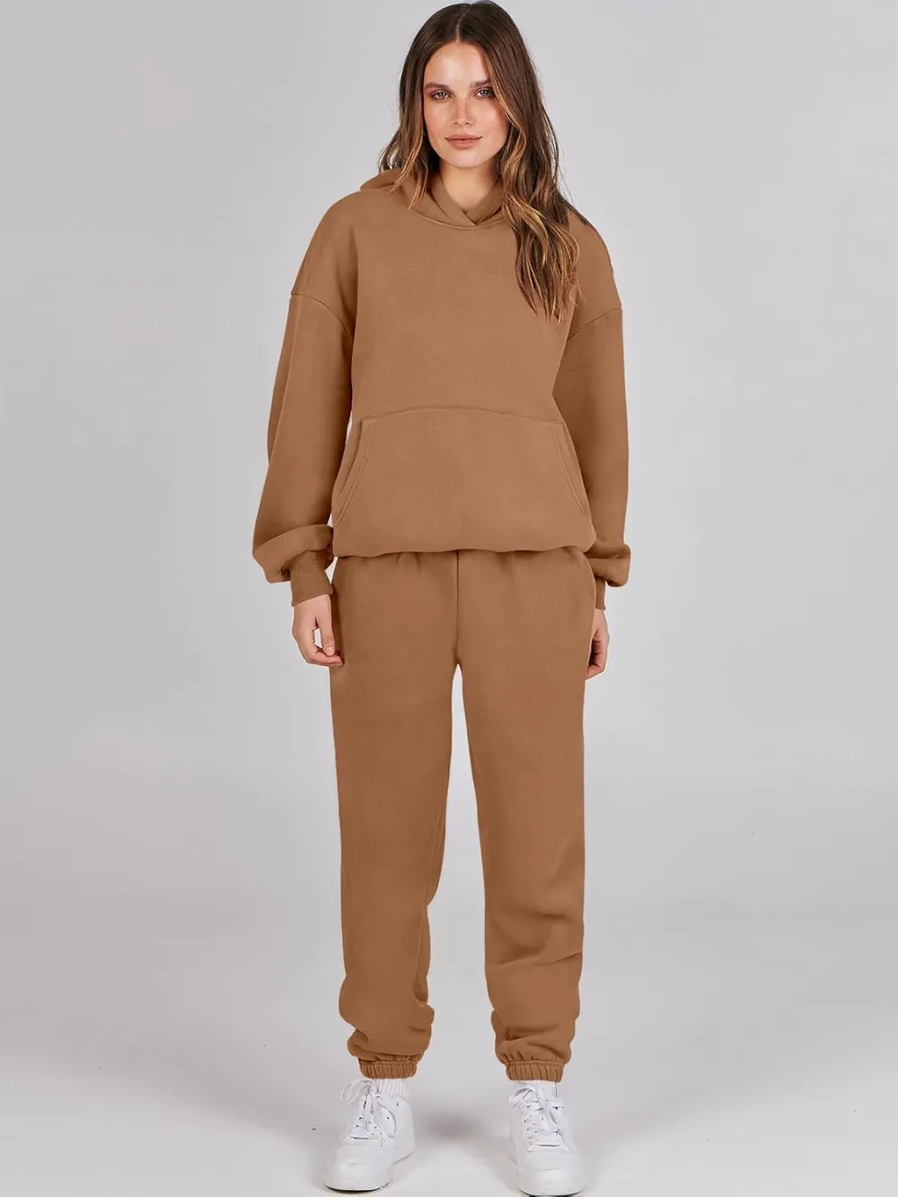 (Clearance Sale $1.99⚡) 2024 Women's Fall Oversized Casual Hoodie Two Piece Sweatshirt Jogging Pants Sweatshirt Set