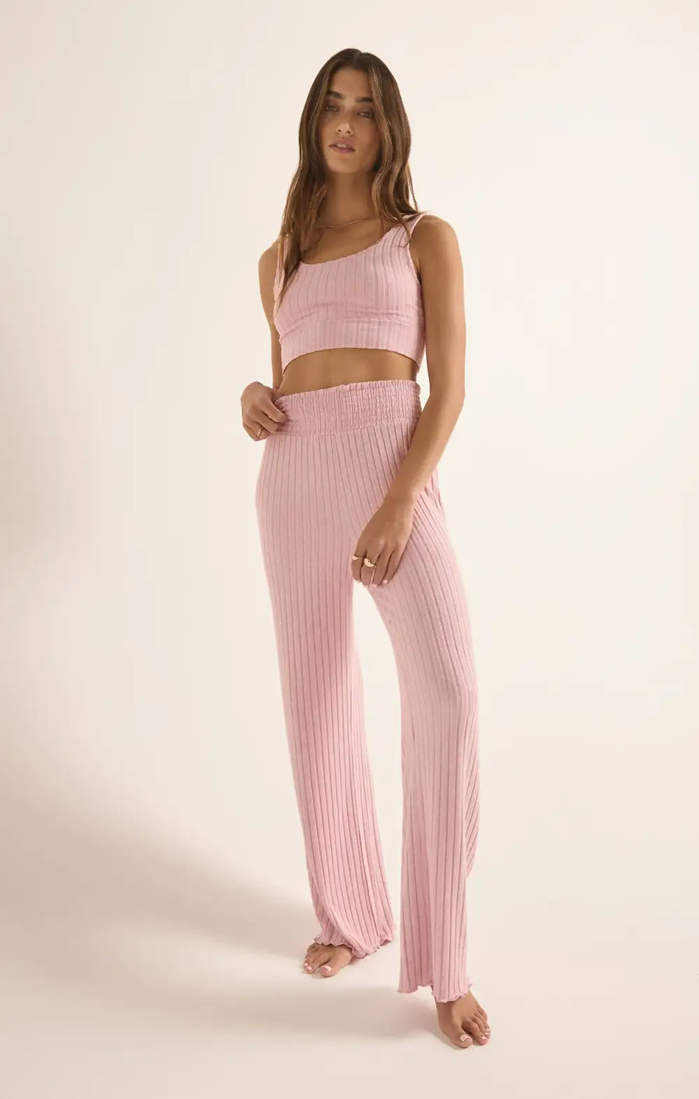 Dawn Smocked Rib Pant