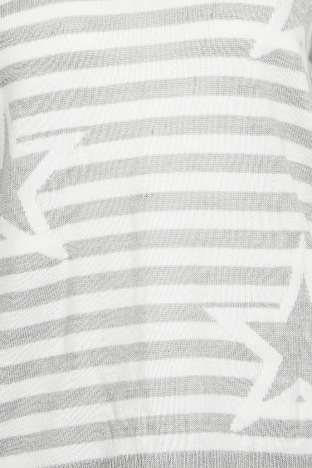 M&Co Grey Stripe Star Print Jumper