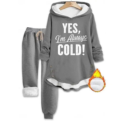 Women's Daily Hoodie Long Sleeve Hooded Graphic Letter Drawstring Print Casual Daily Black Pink Blue Fall Loose Fit