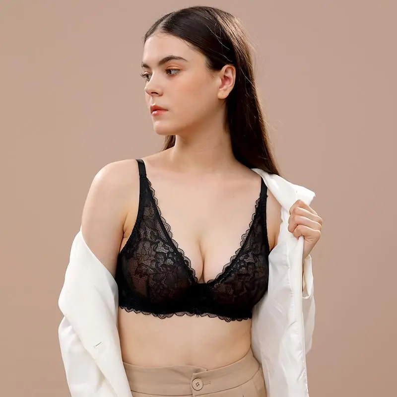 Sexy Sheer Lace Contour Plunge Bra® Support Everyday
