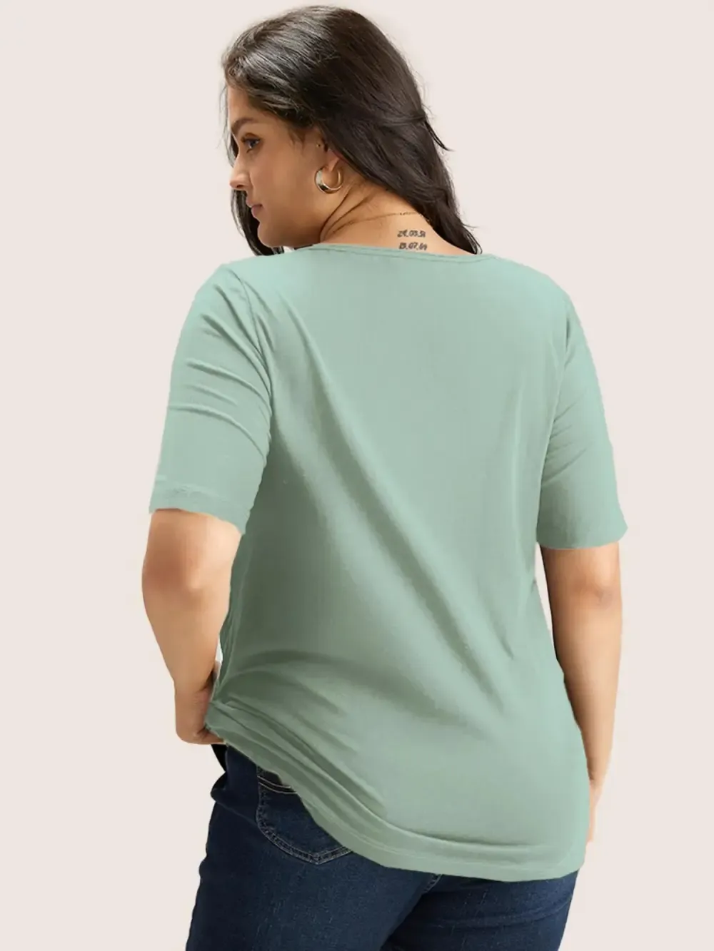 4 Pack Cotton V Neck Plain Basic T-shirt