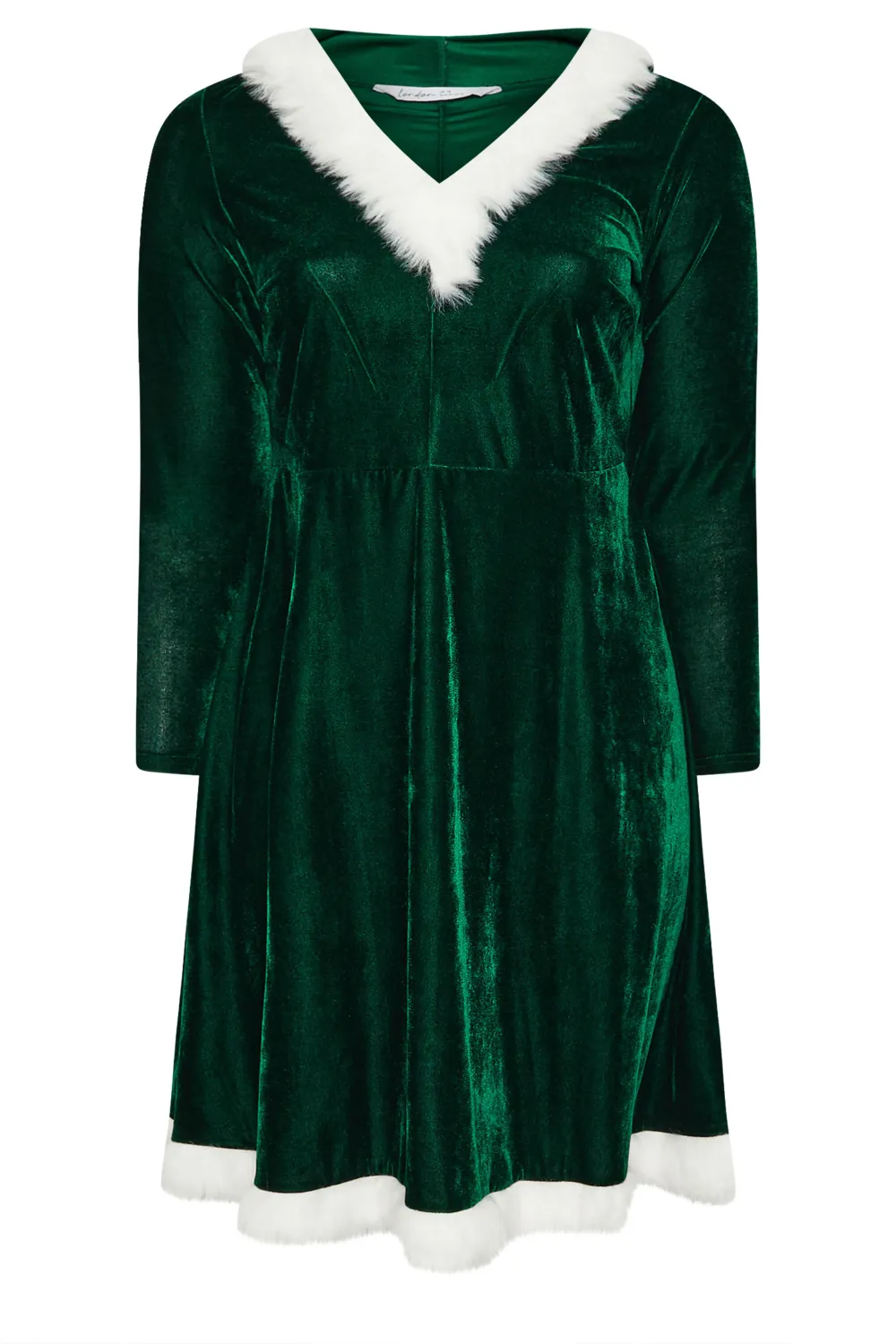 YOURS LONDON Curve Red Velvet Santa Dress