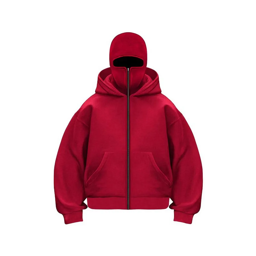 Balaclava Hoodie With Built-In Zip