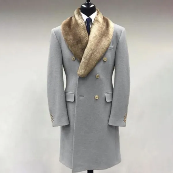 Fashion Casual Fur Lapel Collar Graphic Pattern Long Sleeve Coat