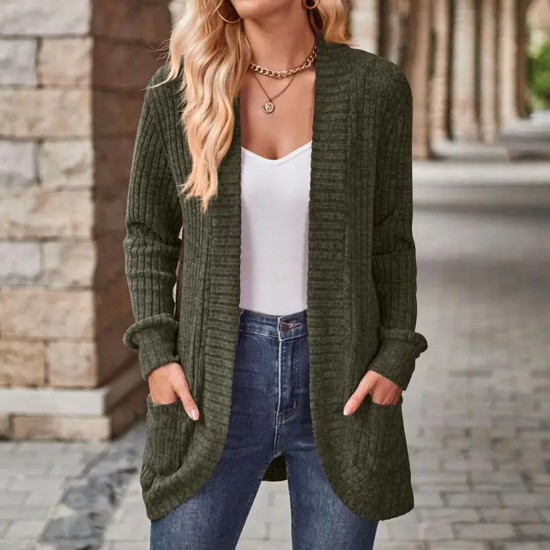 Women's Lightweight Long Open-Front Cardigan