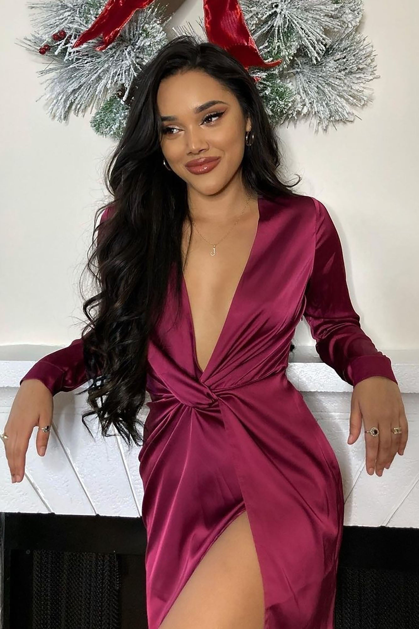 Sugar Free Dress - Burgundy