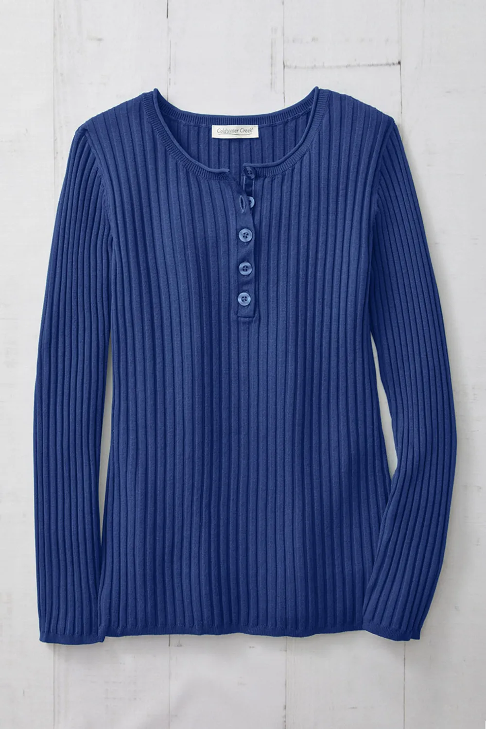 Ribbed Henley Sweater