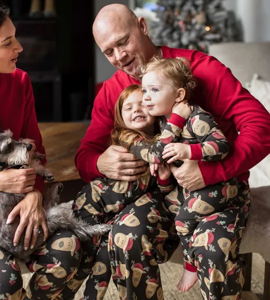 Guide My Sleigh Matching Organic Cotton Pajamas