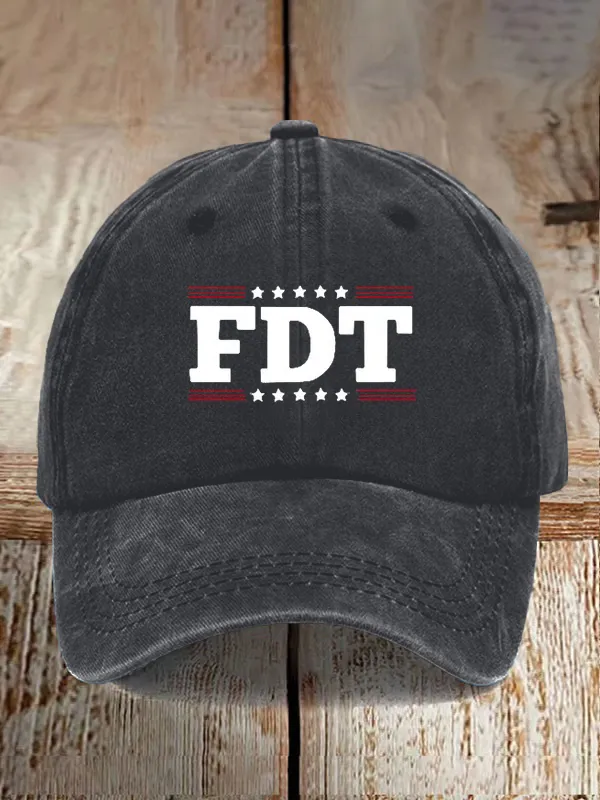 Unisex Fdt Printed Washed Cotton Hat