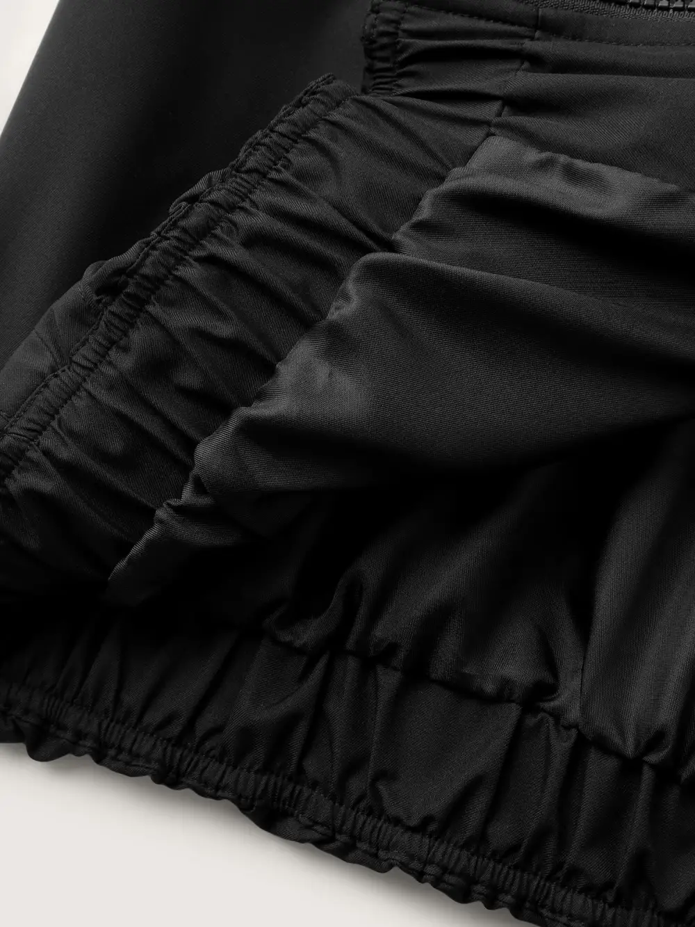 Pockets Zipper-Front Hooded Bomber Jacket