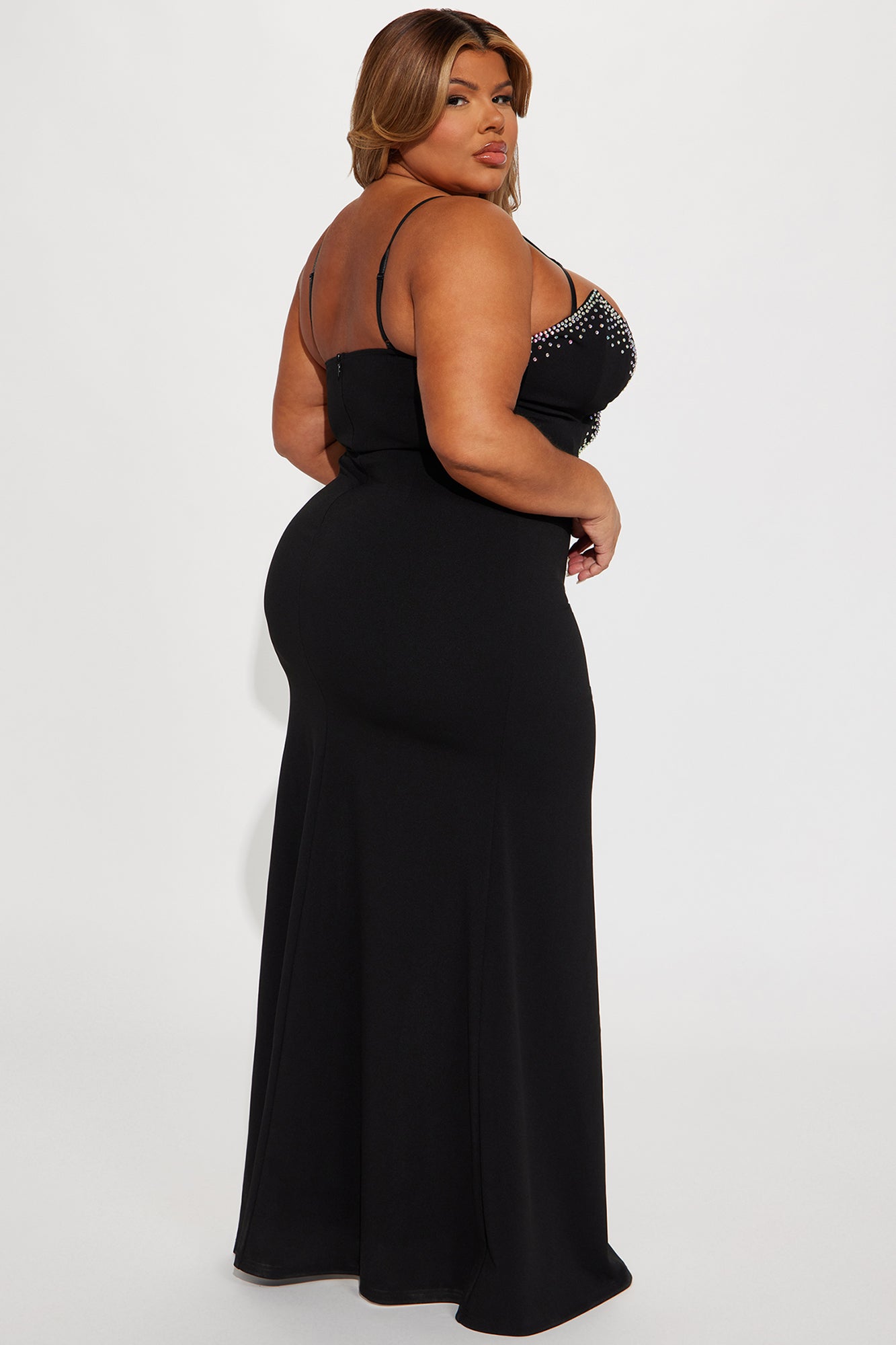 Mila Corset Maxi Dress - Black