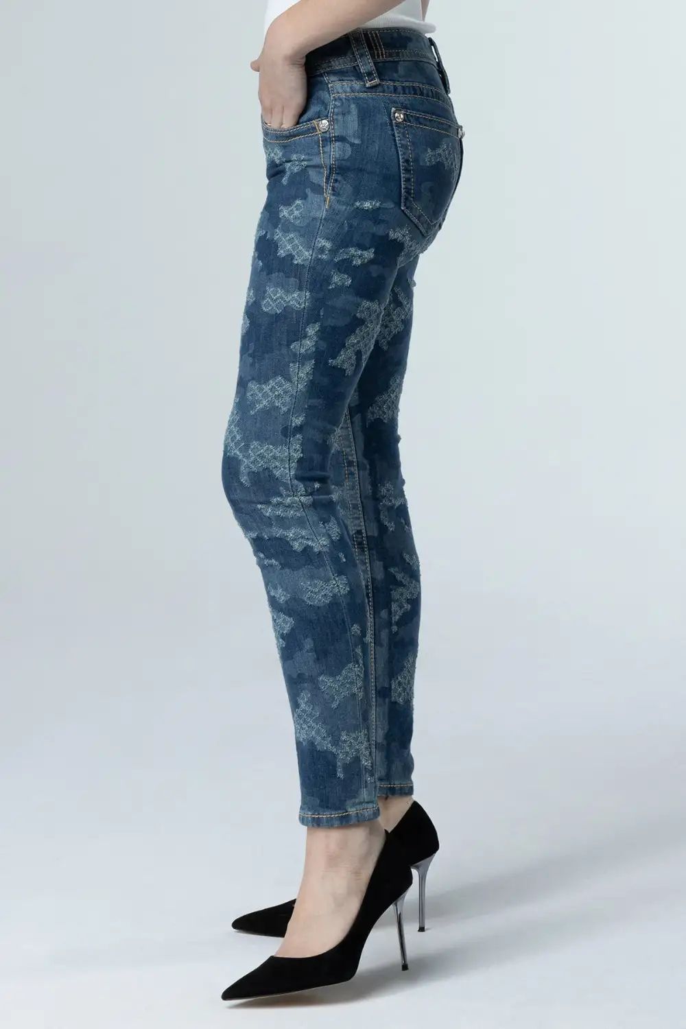 Denim Camo Skinny Jeans