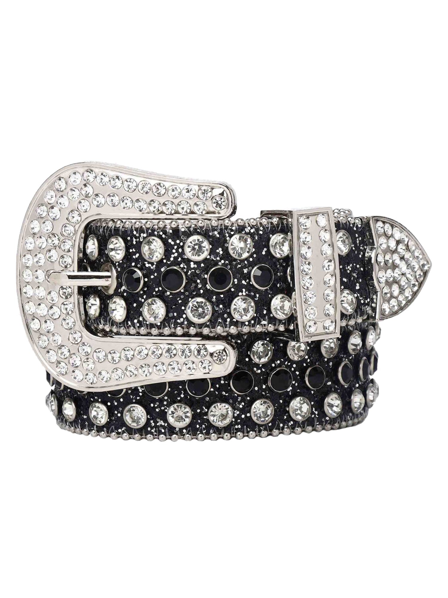 Studded Rhinestone Hip Hop Belt - 1691